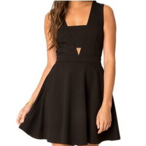 Black Swan  Black Sleeveless cutout A-line flair Colleen Dress